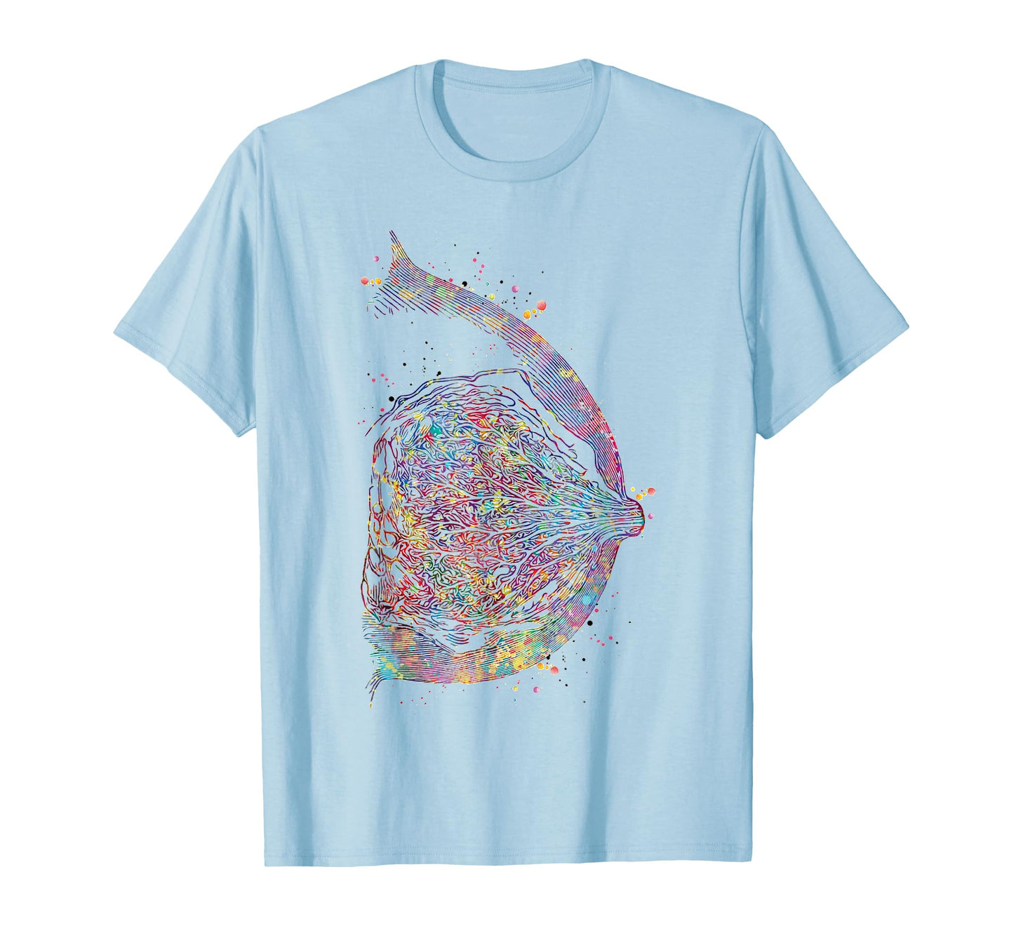Breast Anatomy Watercolor Breast Cancer Medical T-Shirt