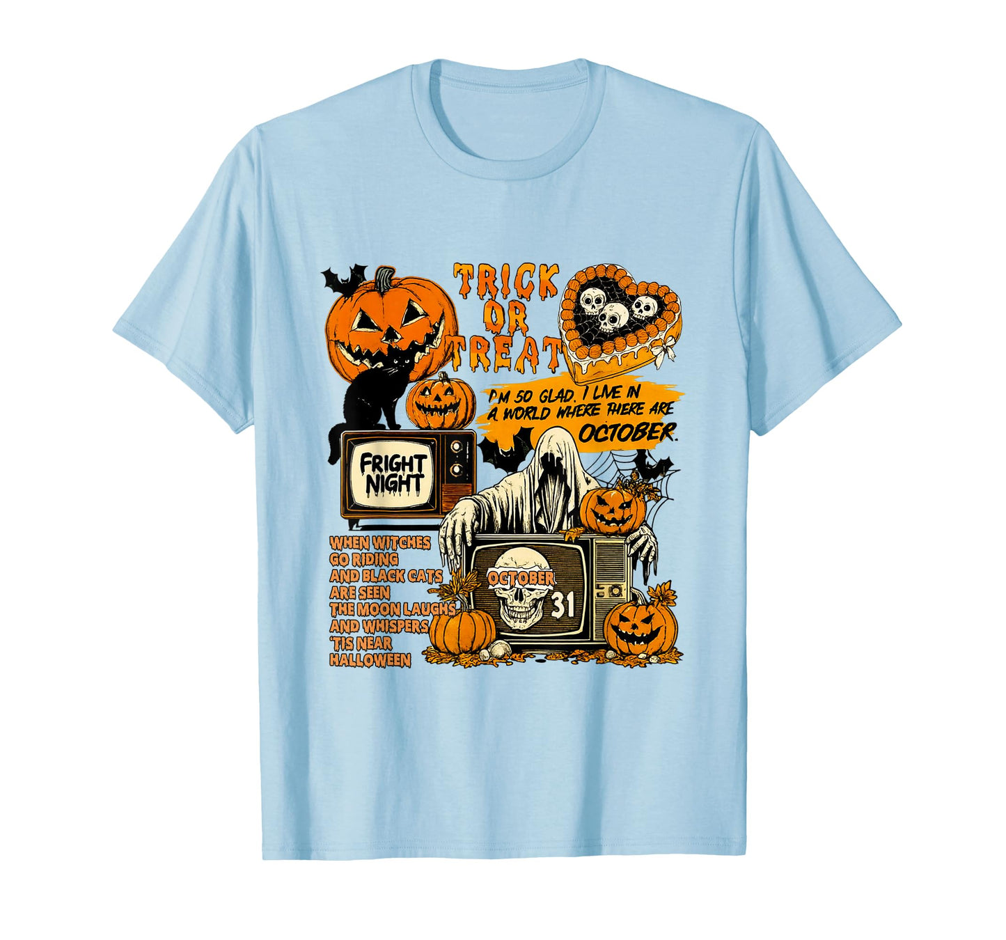 Western Halloween Vintage Aesthetic Pumpkin Skeleton T-Shirt