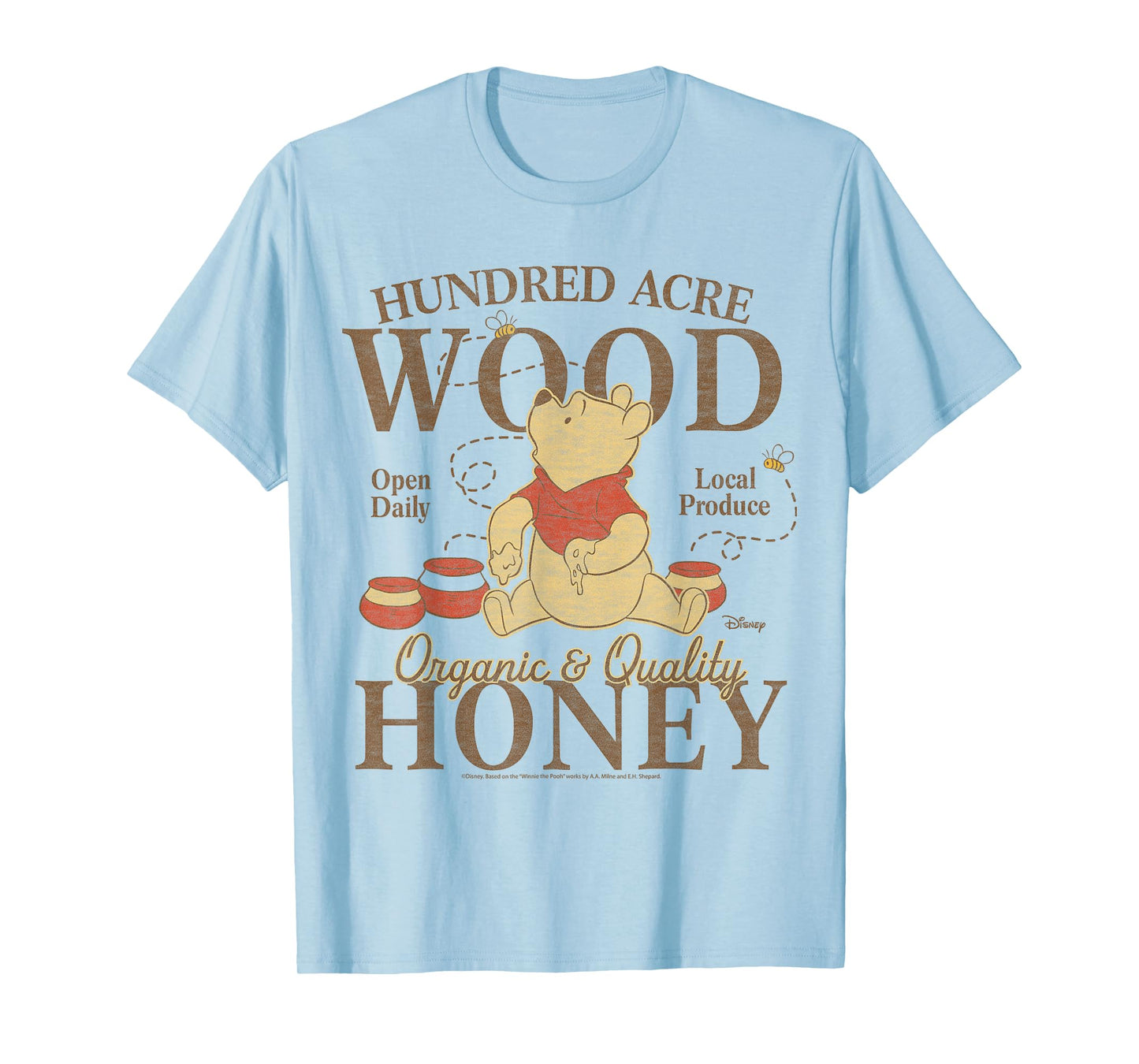 Winnie The Pooh - Hundred Acre Wood Pooh Organic Honey T-Shirt