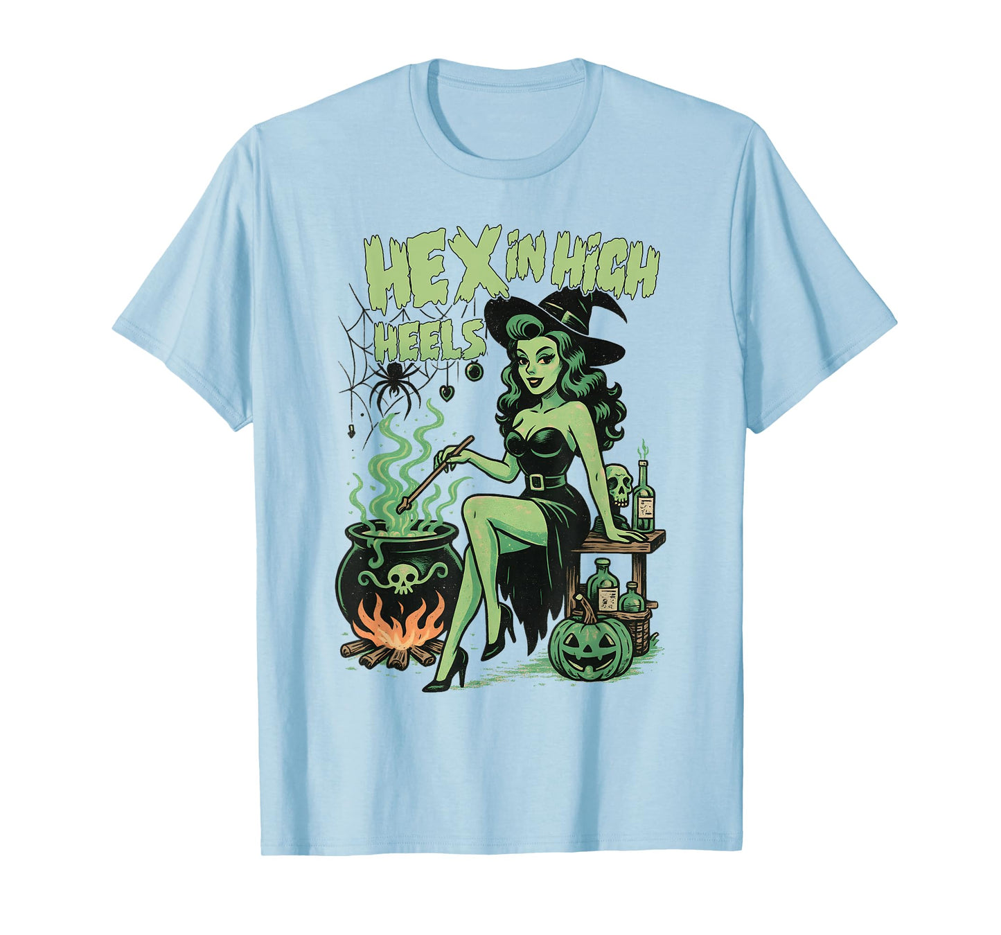 Hex in High Heels, Season of The Witch,Halloween Salem Witch T-Shirt