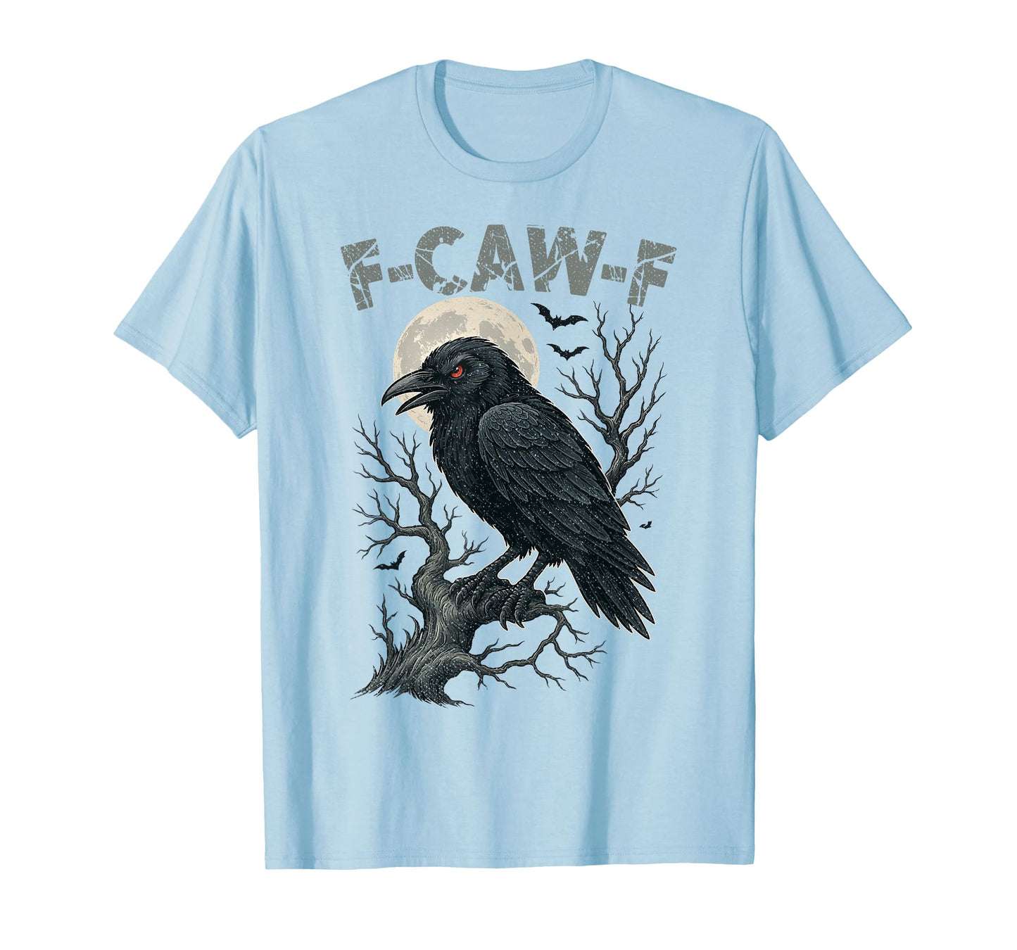 Funny F-CAW-F Crow Raven Women Bow Headband Halloween T-Shirt