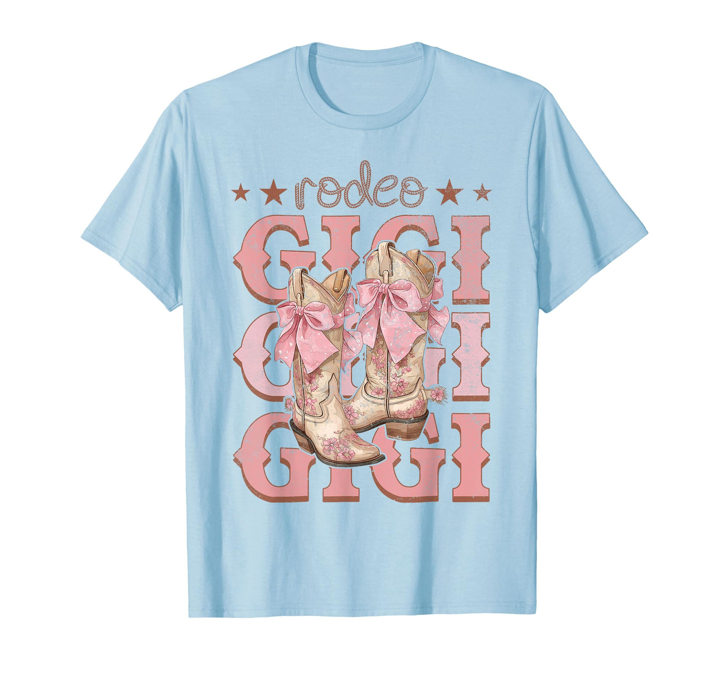 Rodeo Gigi Pink Boots Coquette Cow-Girl Birthday Party T-Shirt