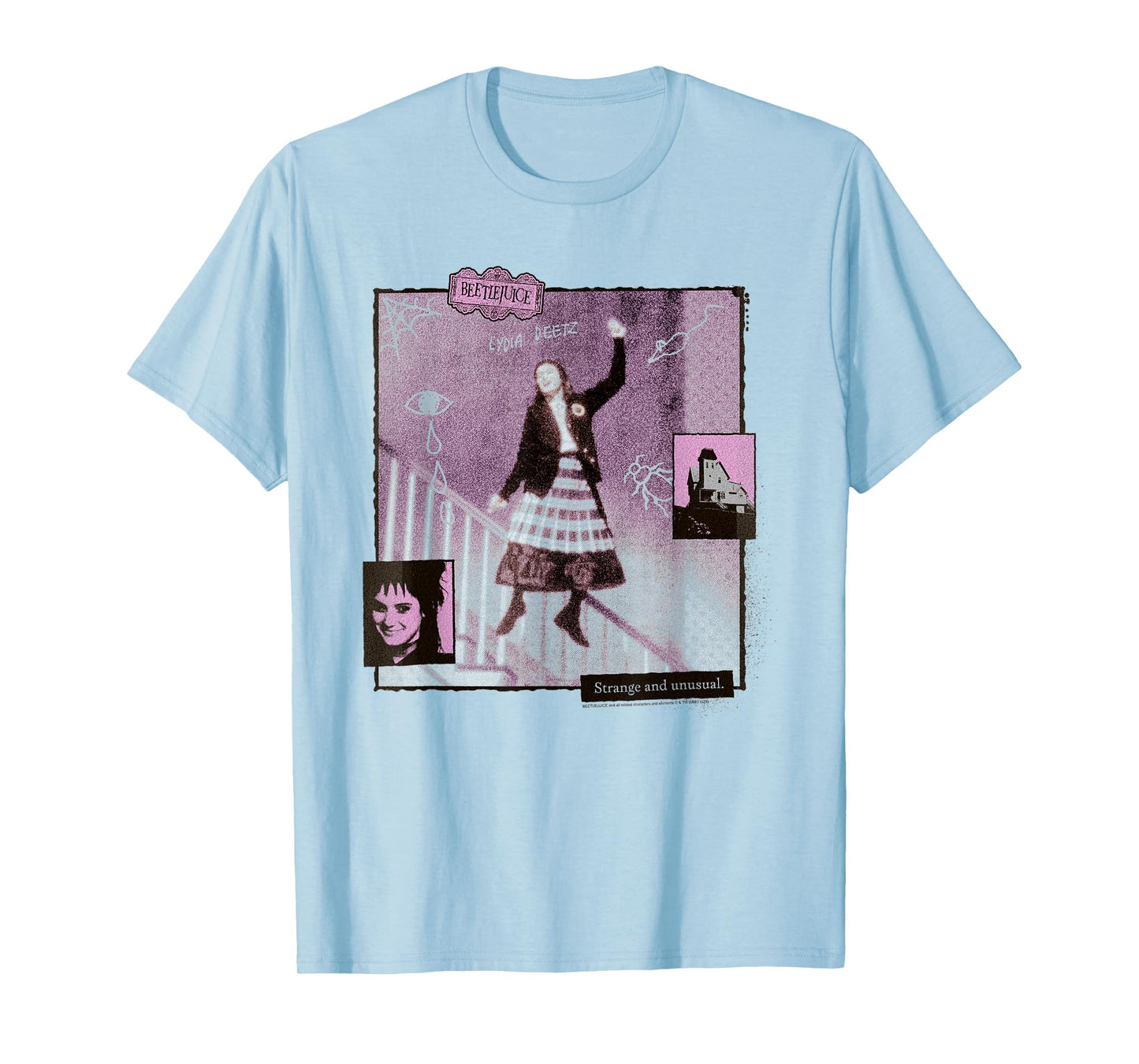 Beetlejuice Lydia Deetz Dance Vintage Collage Movie T-Shirt