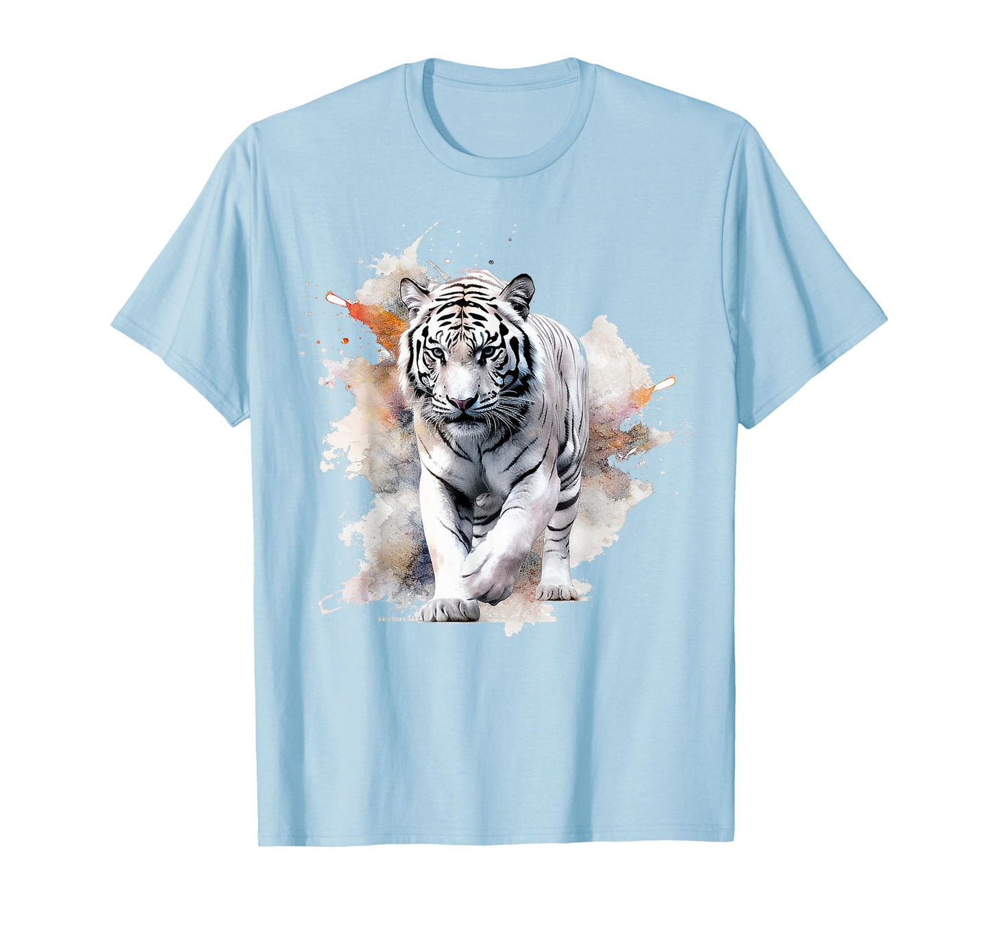 White Tiger Lover Artwork | Animal Motif Tiger T-Shirt
