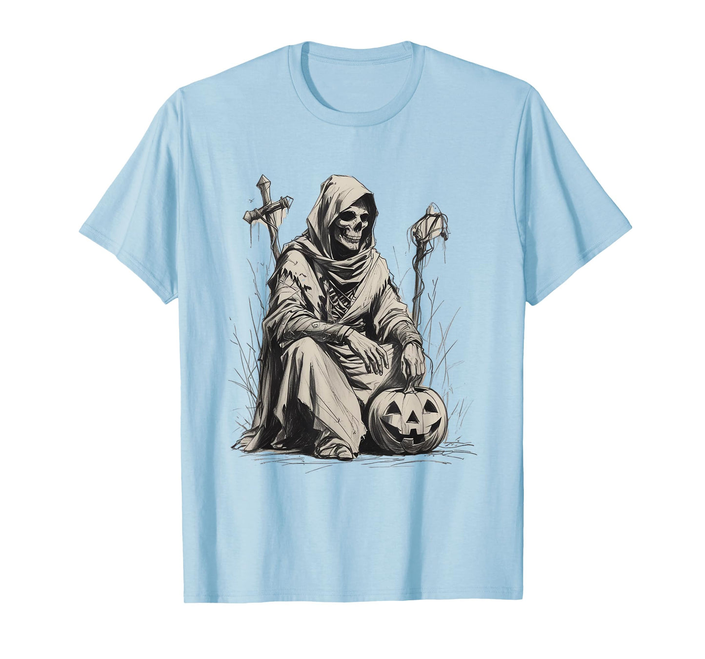 Halloween Scary Skeleton King T-Shirt