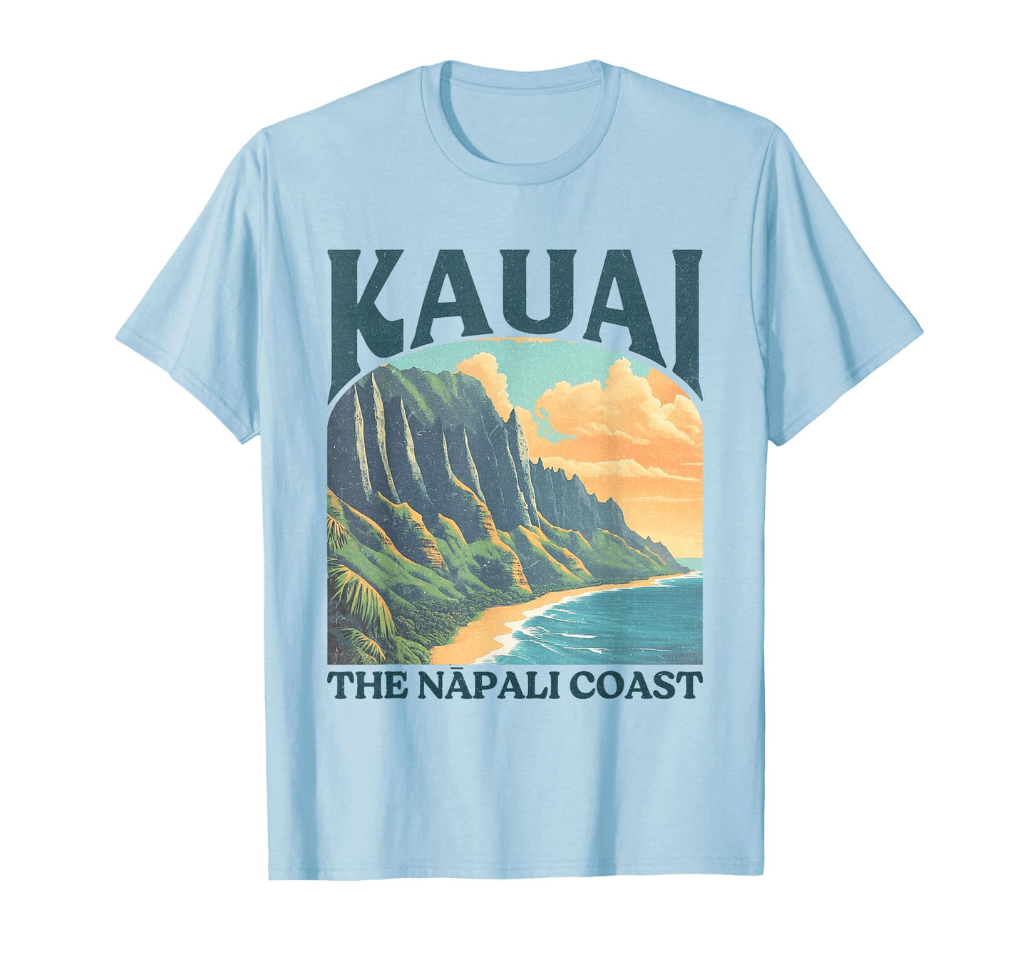 Kauai Hawaii Na Pali Coast Vintage Beach T-Shirt