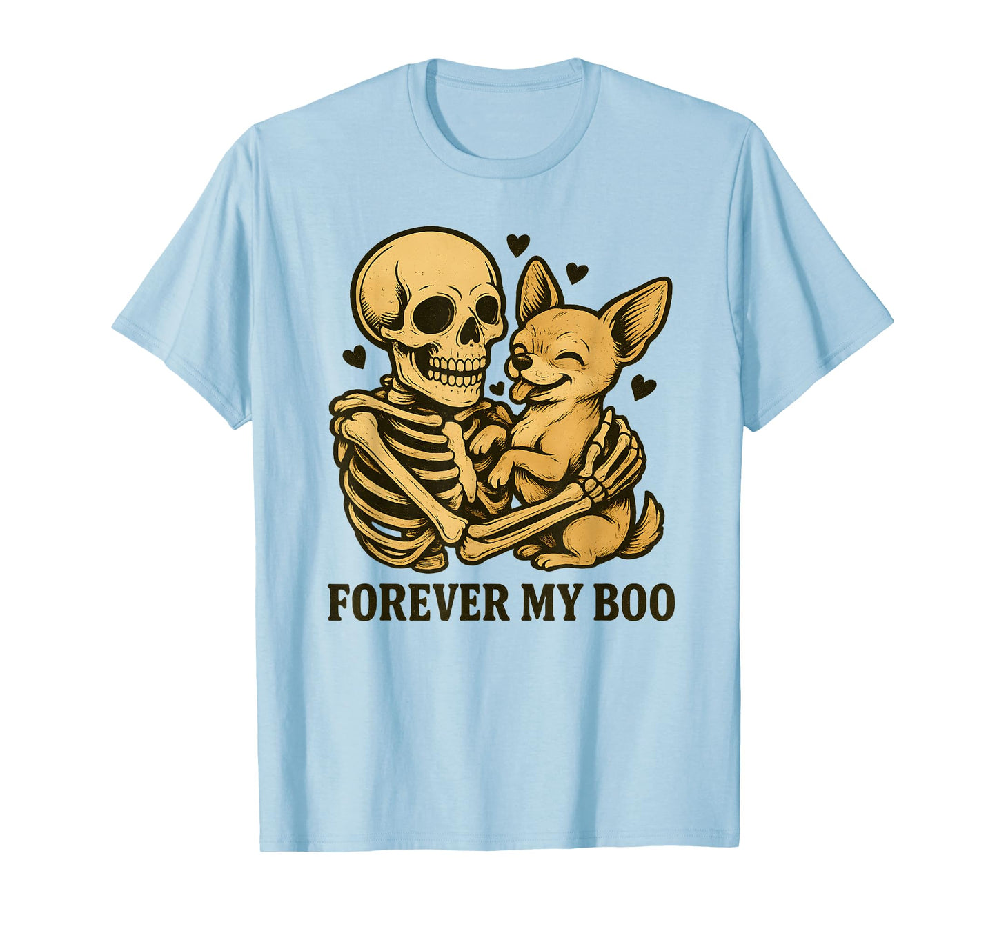 Forever My Boo Halloween Skeleton with Chihuahua Lover T-Shirt