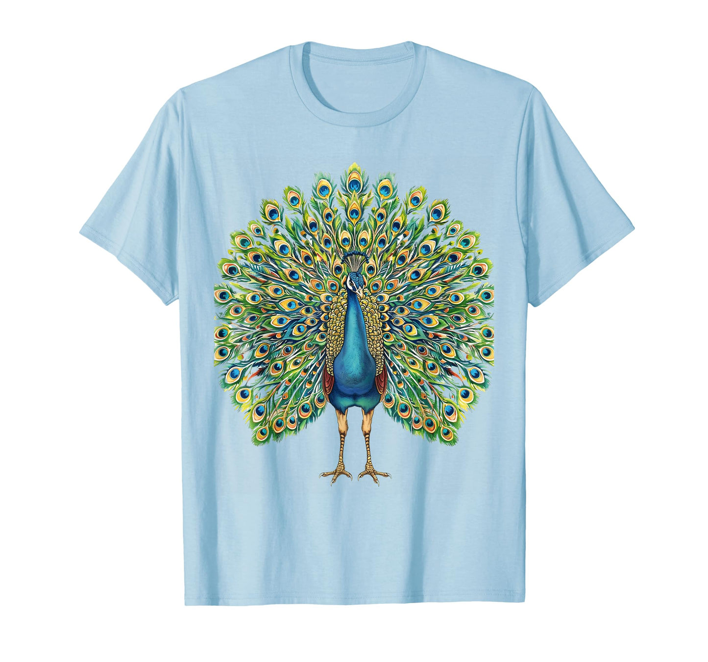 Detailed Peacock Art Nature Lovers T-Shirt