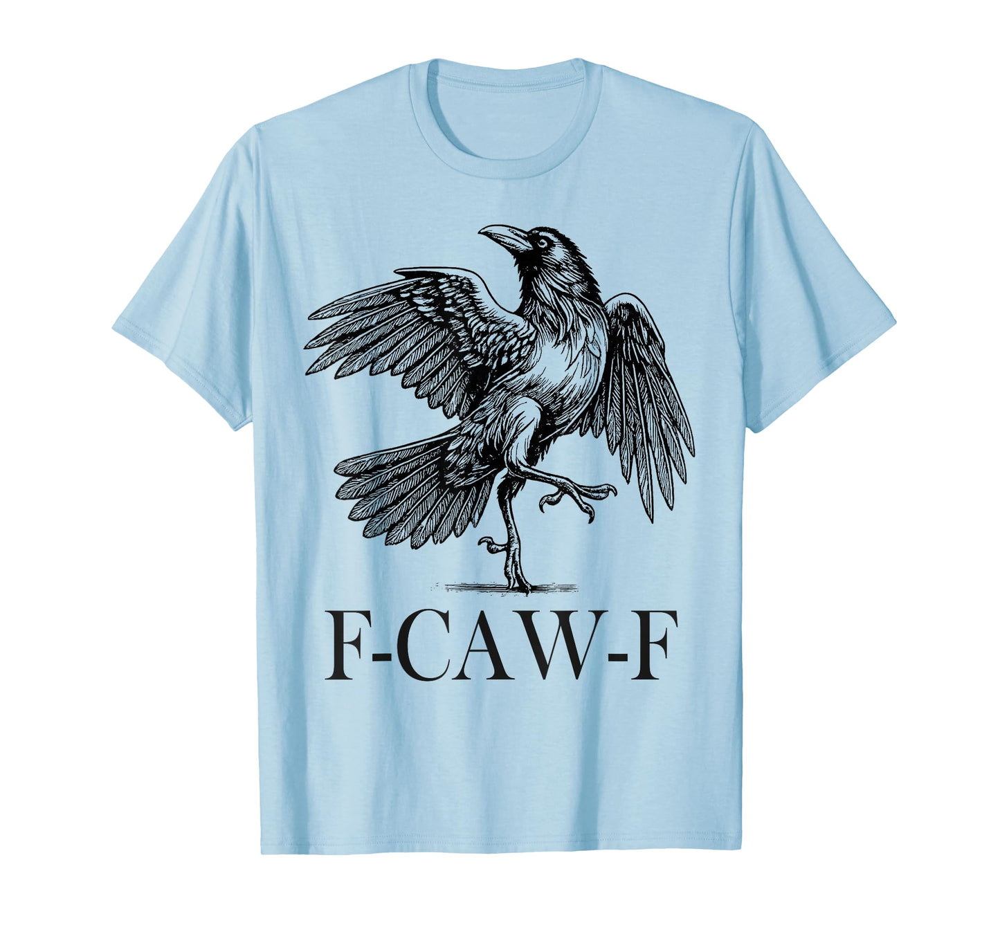 F-Caw-F Black Crow Artistic, F-Caw-F Funny Black Bird Art T-Shirt