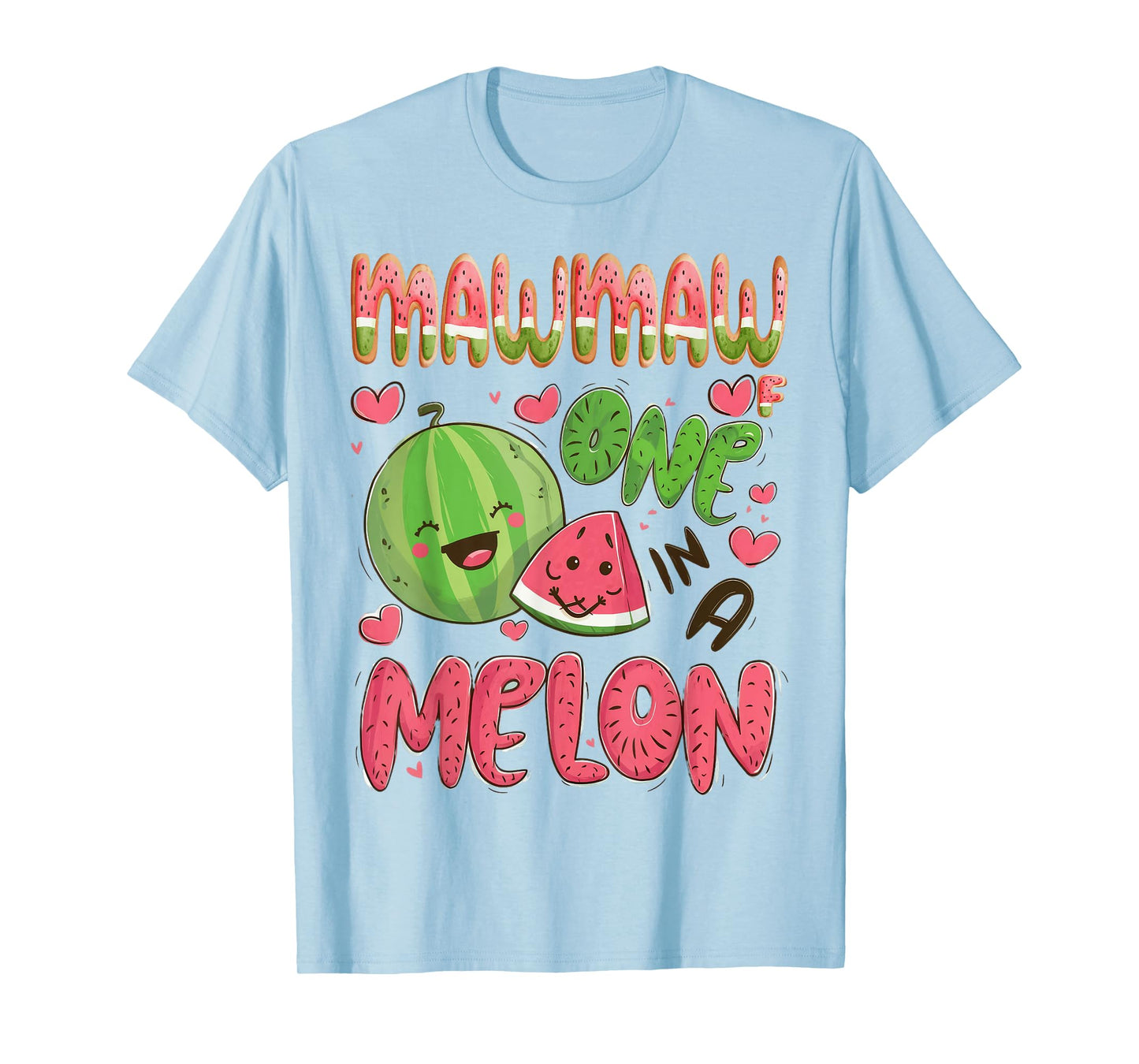 Mawmaw Of One In A Melon 1St Birthday Watermelon Party T-Shirt