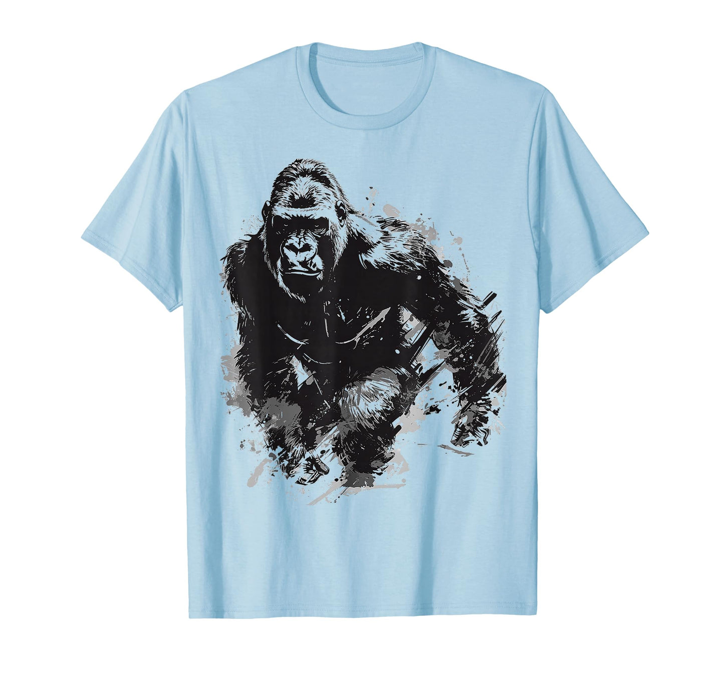 Gorilla Art Abstract Animal Painting Graphic Gorilla T-Shirt