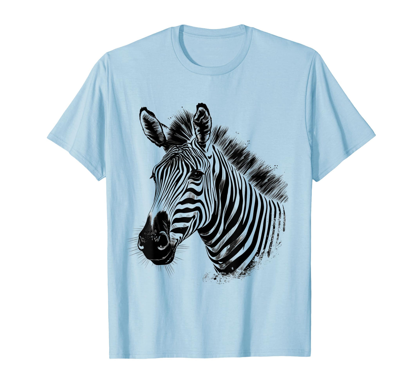 Zebra Wildlife Drawing Animal Print Motif Wildlife Artwork T-Shirt