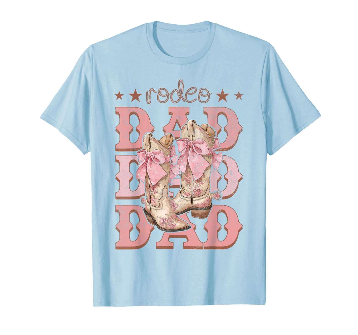Rodeo Dad Pink Boots Coquette Cow-Girl Birthday Party T-Shirt