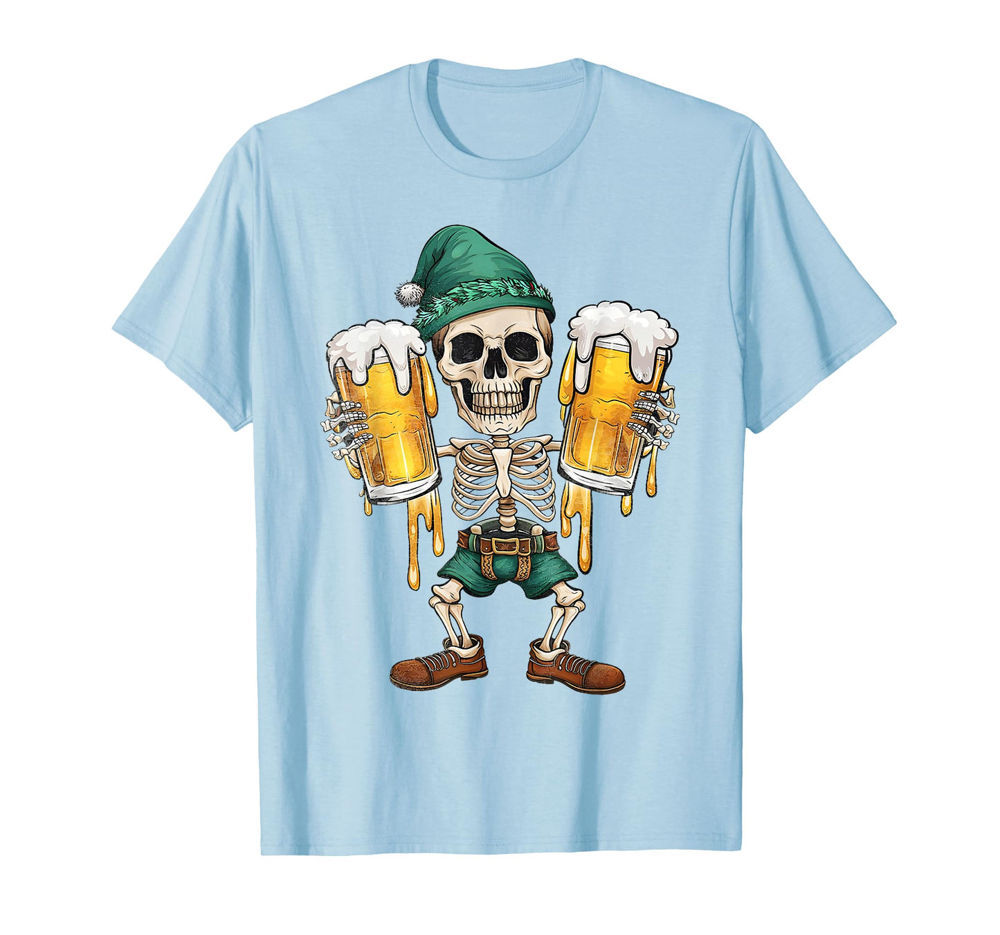 Funny Skeleton Enjoy Oktoberfest German Beer Festival T-Shirt