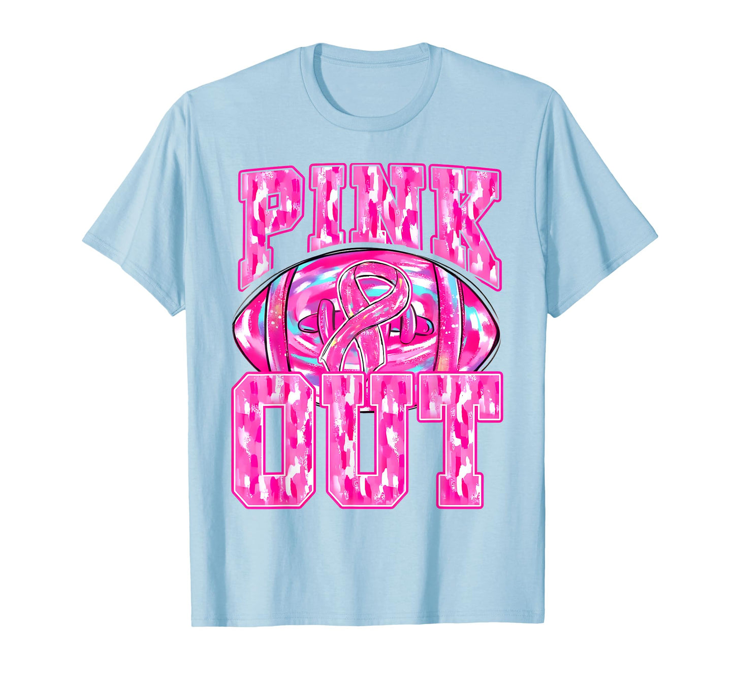 Pink Out Football Breast Cancer Tackle Breast Cancer Women T-Shirt
