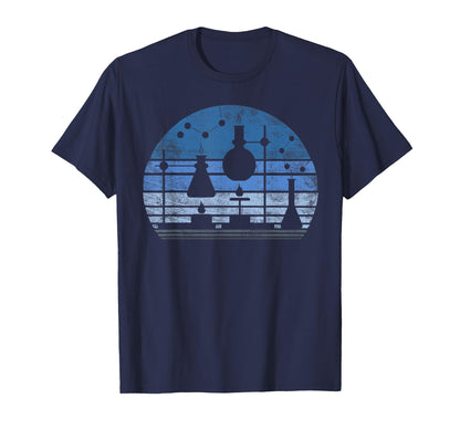 Chemist Scientist Gift Funny Retro Test Tube Flask Chemistry T-Shirt