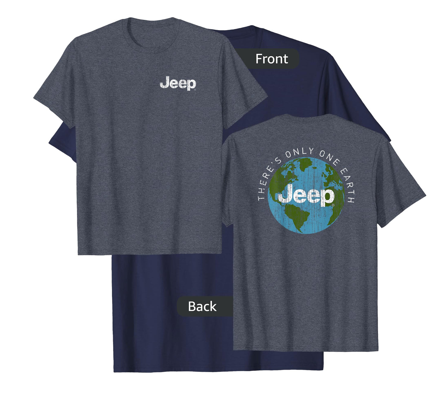 Jeep - There's Only One Earth (Front/Back Print) T-Shirt
