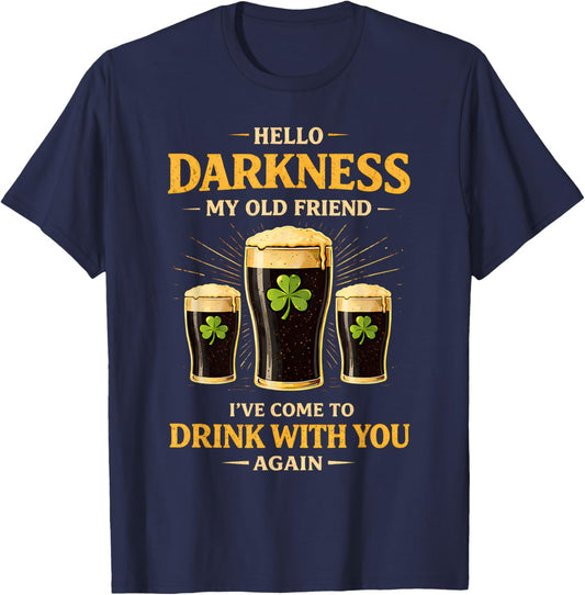 Dark Beer Friend Irish Green Funny St Patricks Day Men Women T-Shirt - T-Shirt | Navy