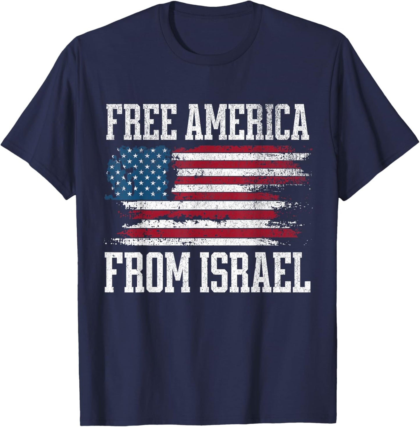 Free America from Israel T-Shirt - T-Shirt | Navy