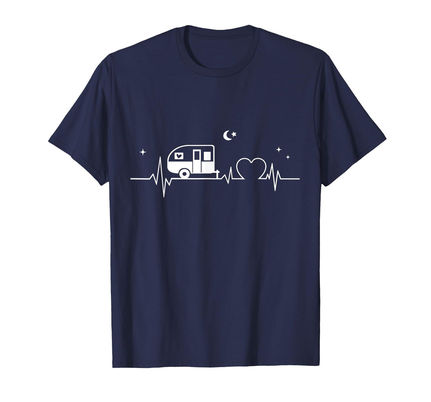 Camping Heartbeat RV Camper Camping Vacation T-Shirt