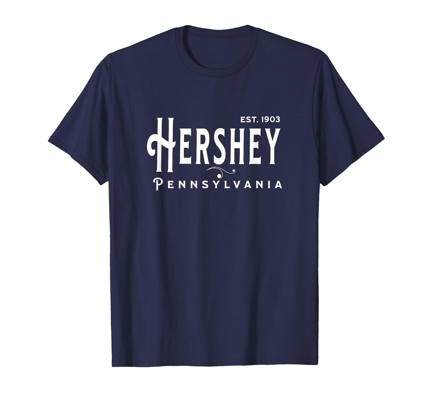 Vintage Pennsylvania Souvenir Visit Hershey Pa T-Shirt, Small, Black