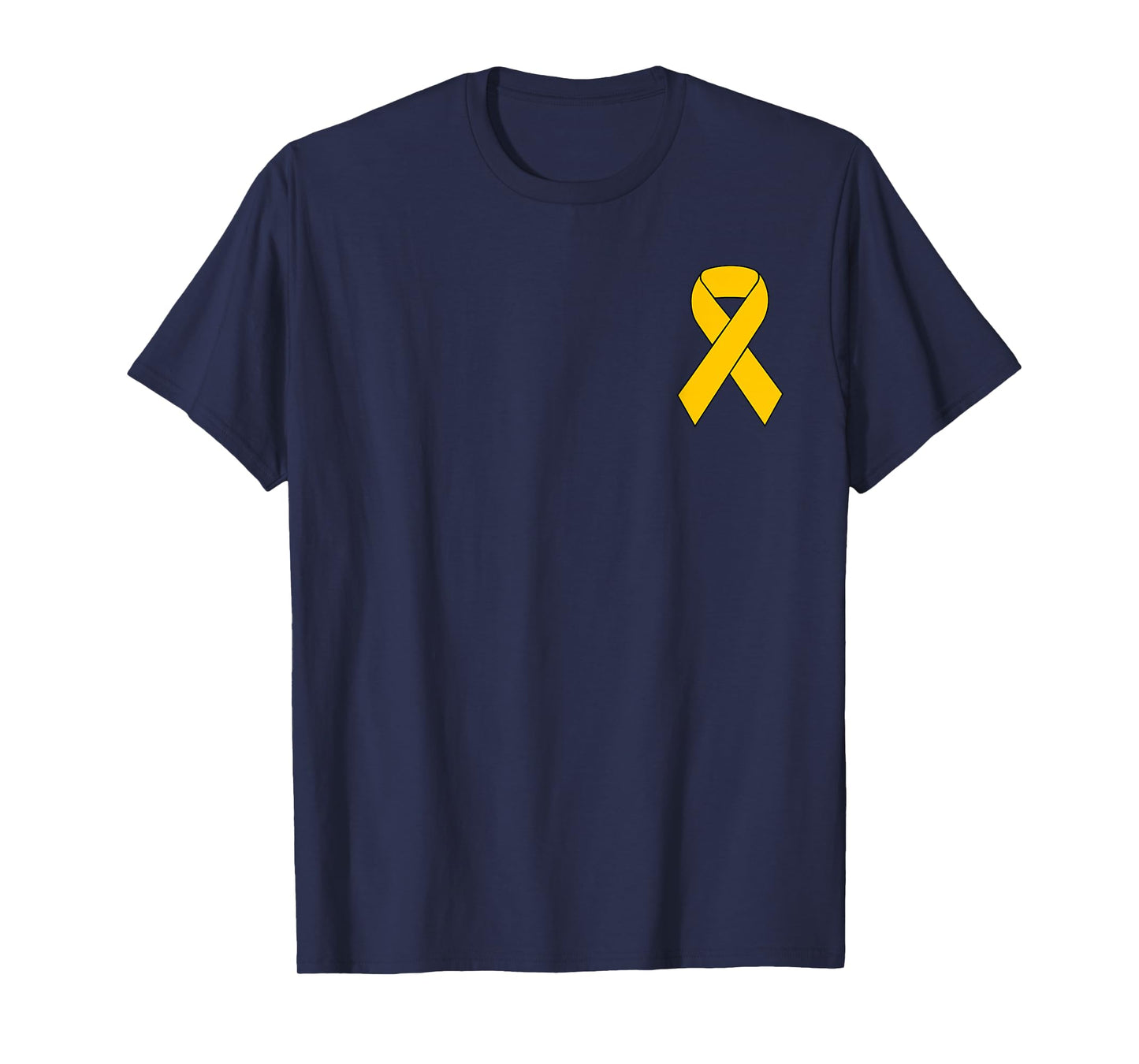 Cute Gold Ribbon Childhood Cancer Awareness Women Men Kids T-Shirt