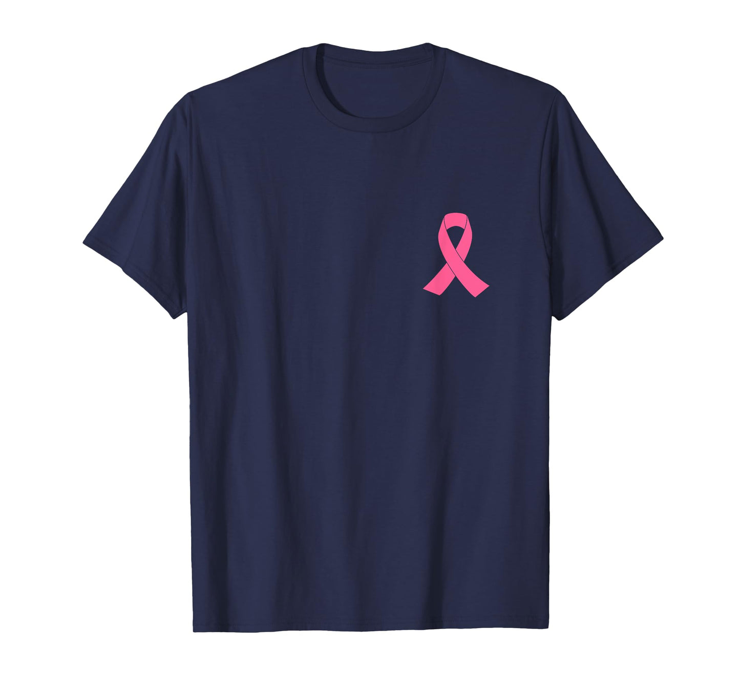 Breast Cancer Awareness Shirt Pink Ribbon On Chest Support T-Shirt