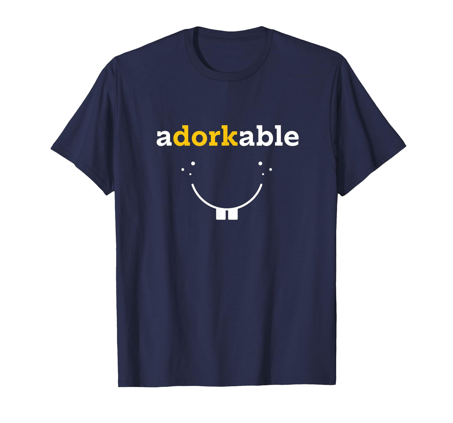 Nerdy Humor Shirt - Adorkable Adorable Dork Smiling Face T-Shirt