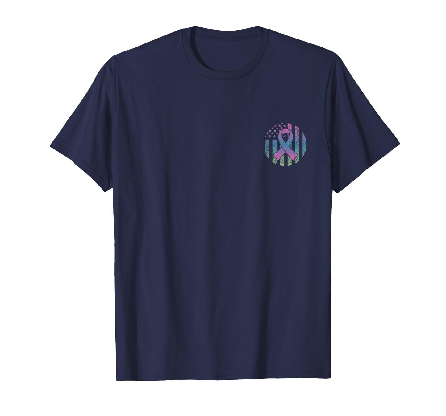 Distressed American Flag Pocket Metastatic Breast Cancer Awa T-Shirt for Women Men