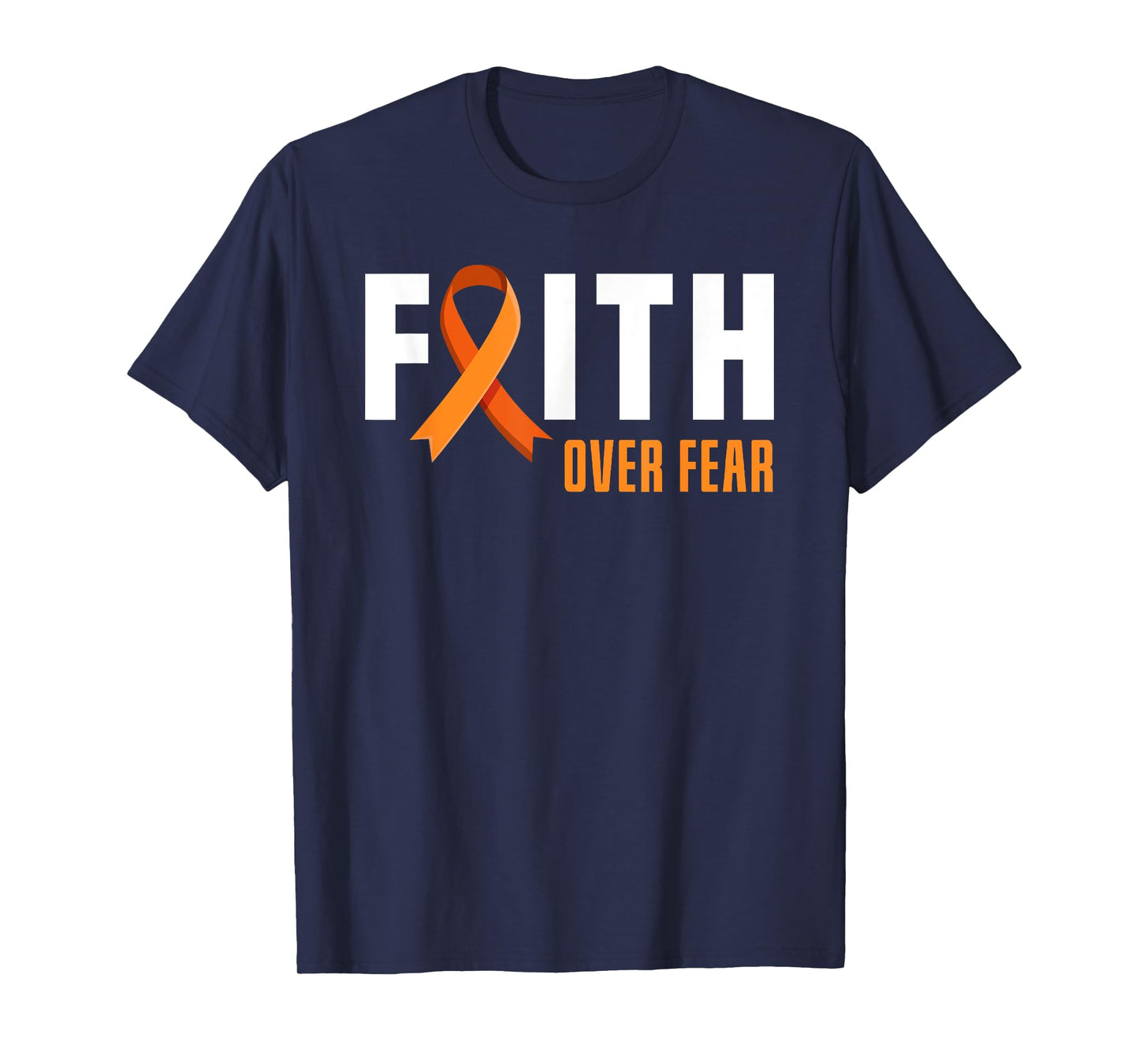 Leukemia Warrior Faith Fear God Leukemia Cancer Awareness T-Shirt