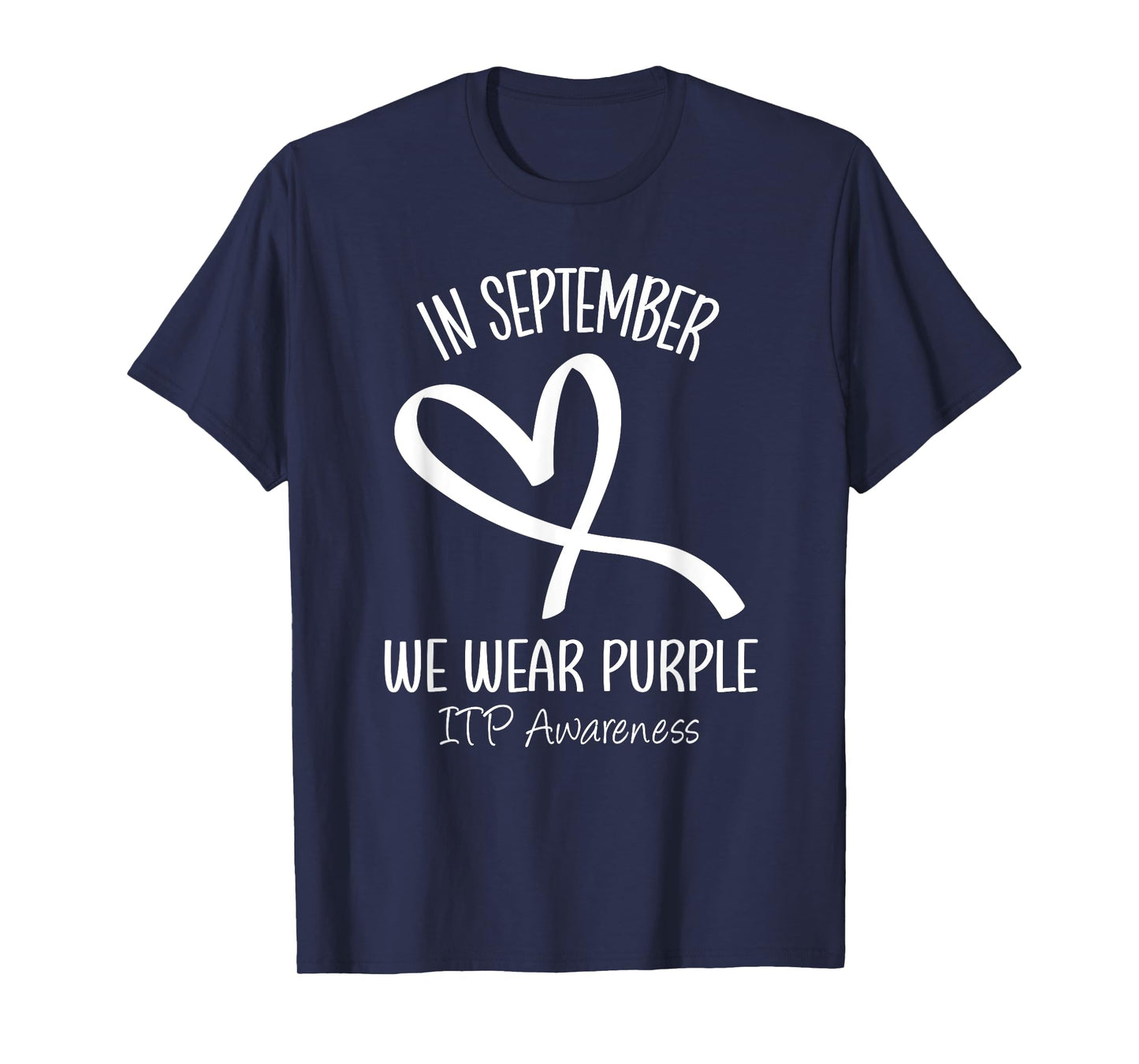 Heart Ribbon Immune Thrombocytopenia Platelets ITP Awareness T-Shirt