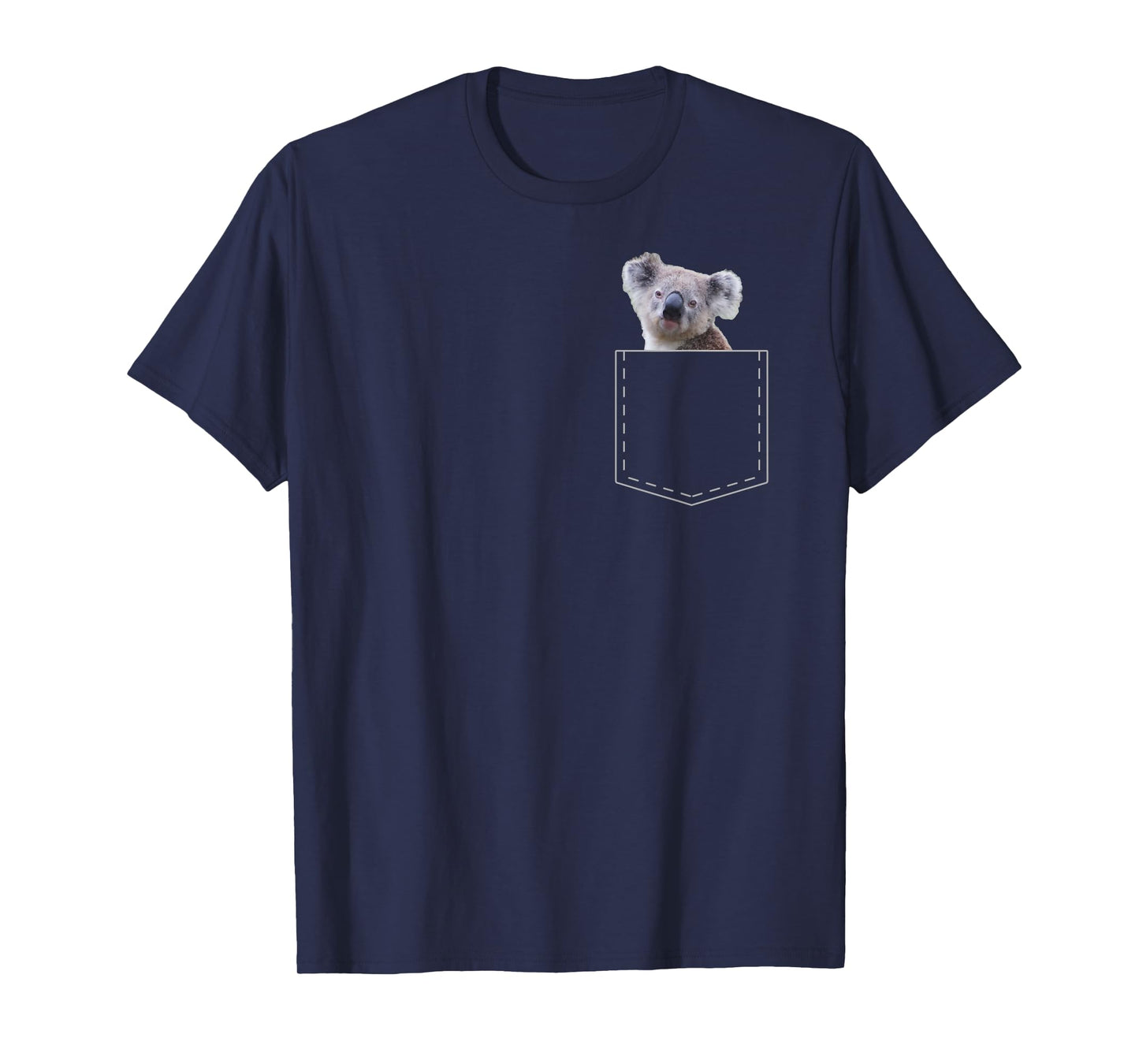 Cute Koala Gift Funny Pocket For Men Women Girls Boys T-Shirt