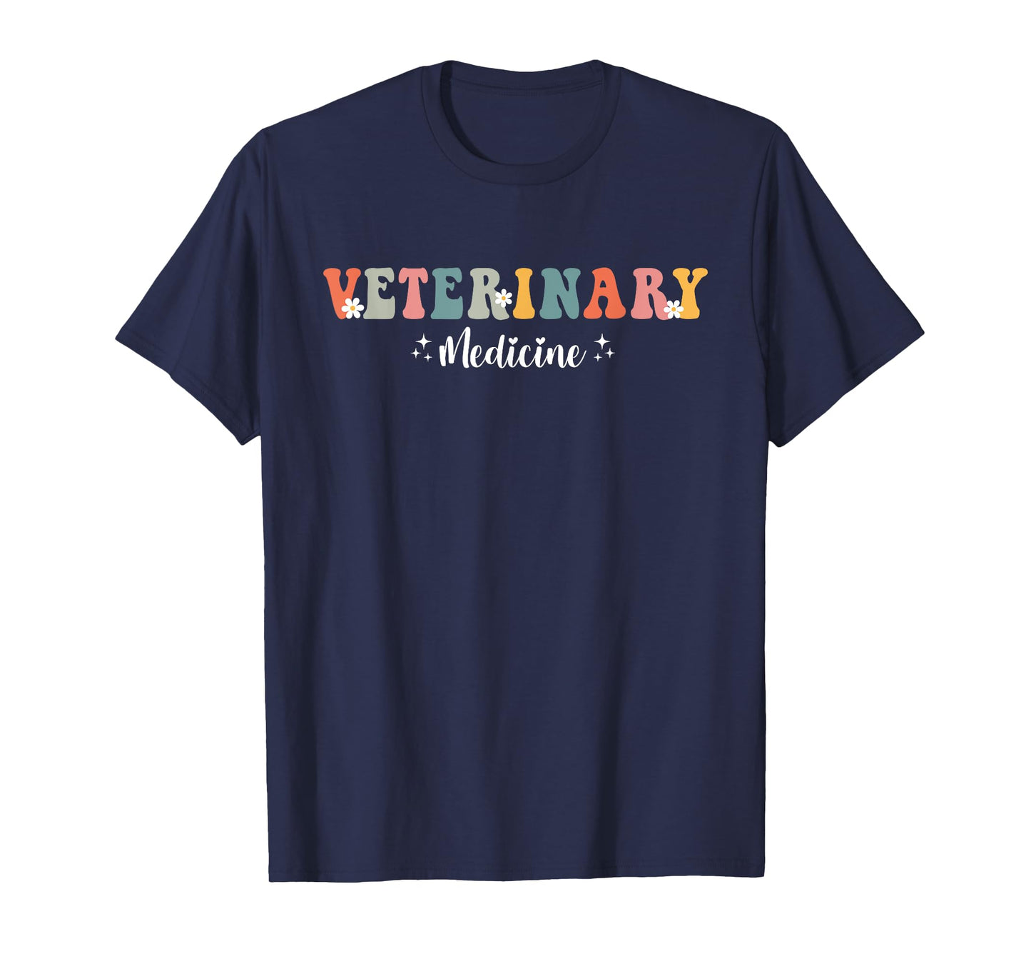 Retro Groovy Veterinary Medicine Vet Med For Women Men T-Shirt