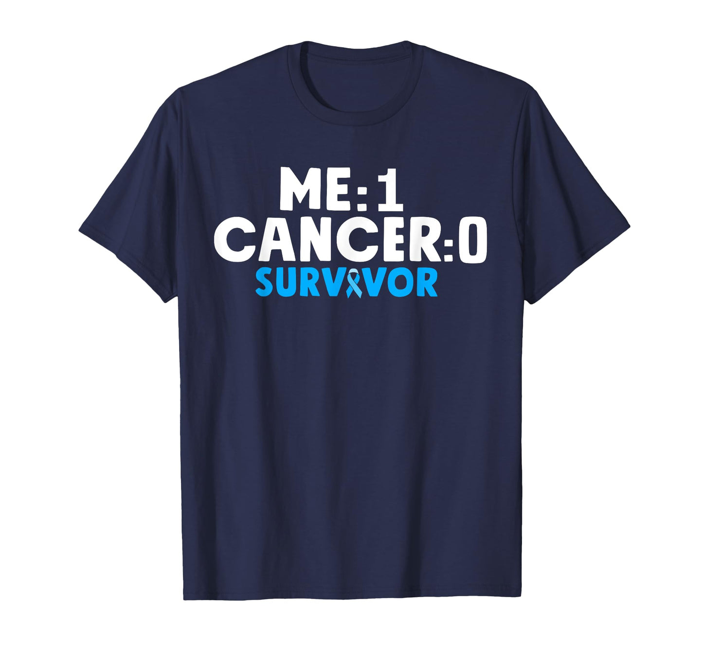 Prostate Cancer Survivor Awareness Blue Ribbon T-Shirt