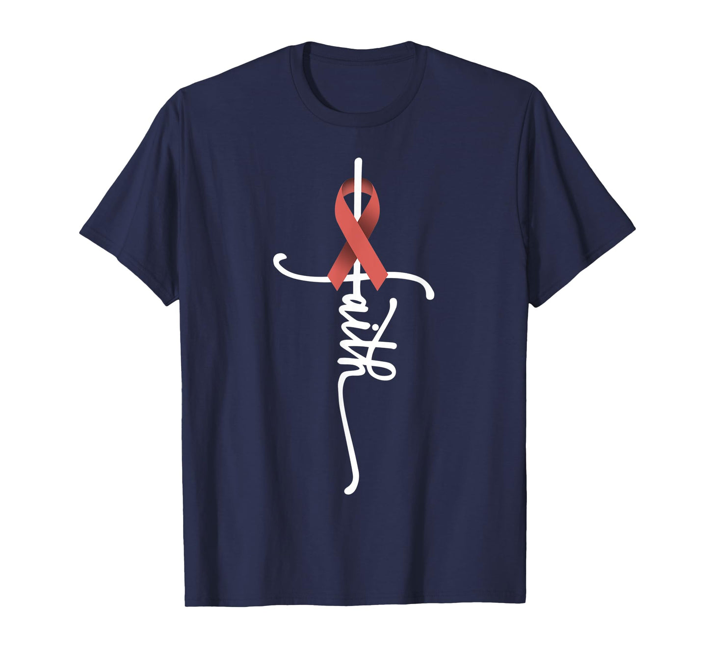 Uterine Cancer Faith Endometrial Cancer Awareness Support T-Shirt