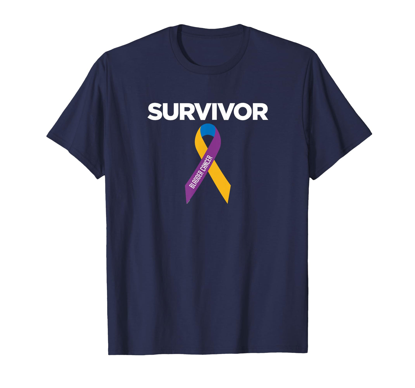 Bladder Cancer Survivor T-Shirt with Awareness Ribbon T-Shirt