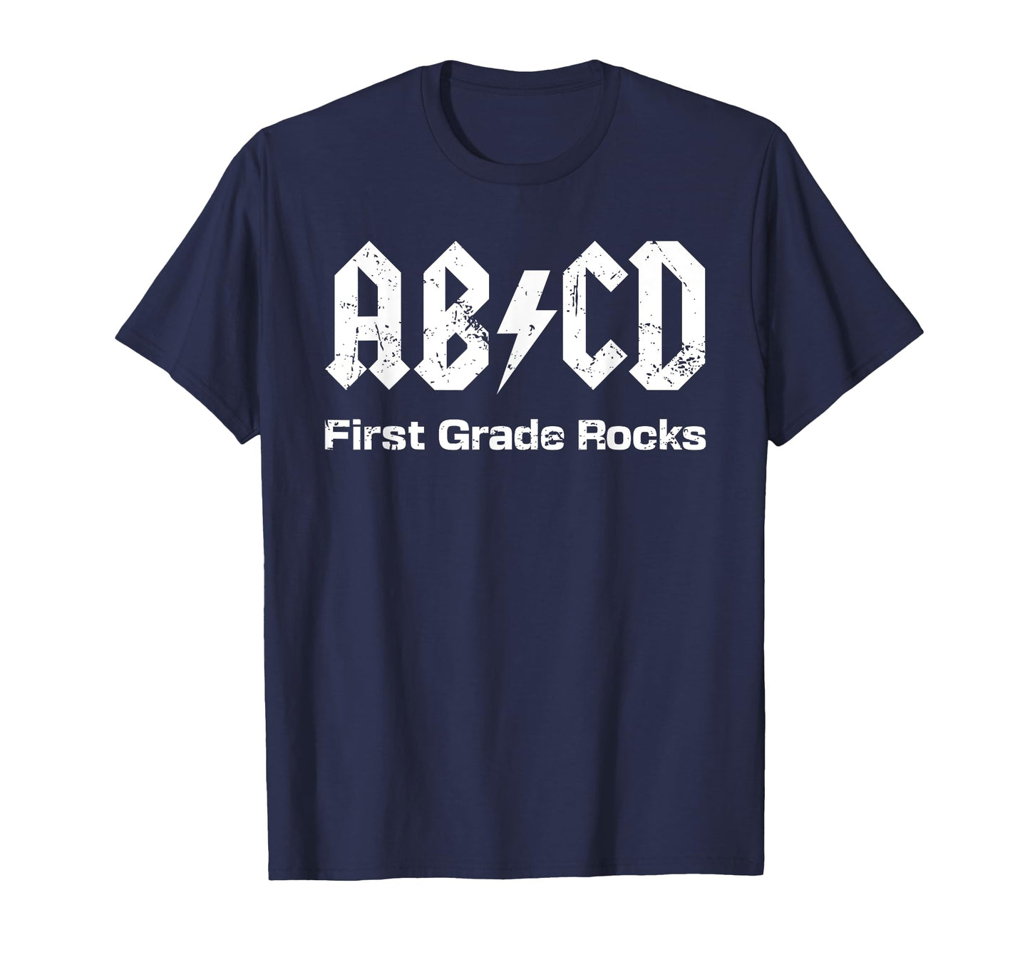 Boys Girls Teachers - ABCD First Grade Rocks Vintage Style T-Shirt