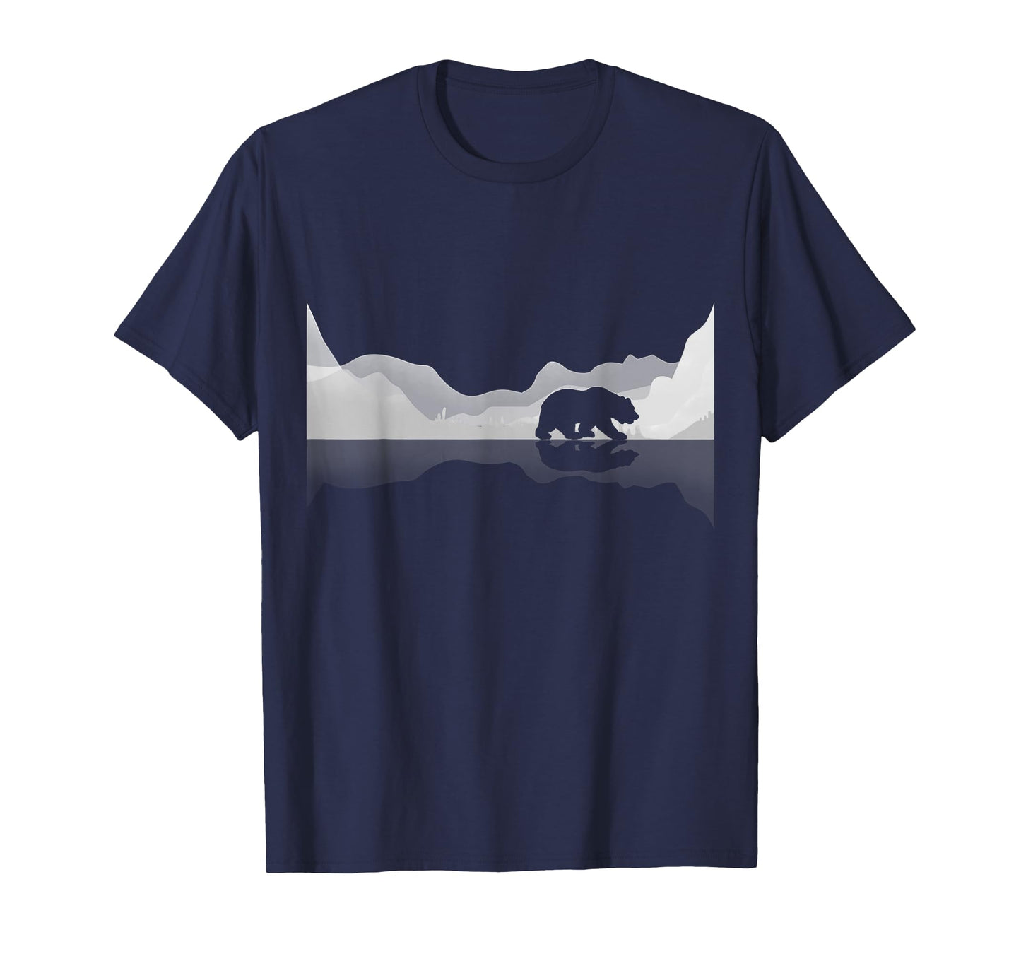 Trees Reflection Wildlife Nature Animal Bear Outdoor Forest T-Shirt