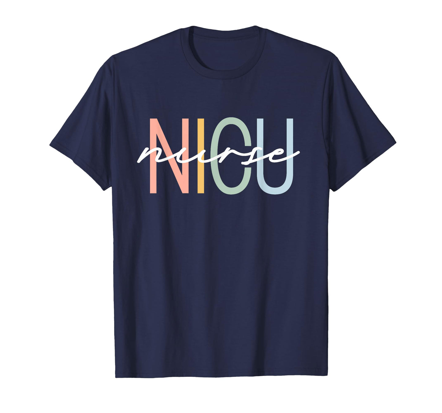 NICU Nurse ICU Neonatal Boho Rainbow Team Tiny Humans Retro T-Shirt
