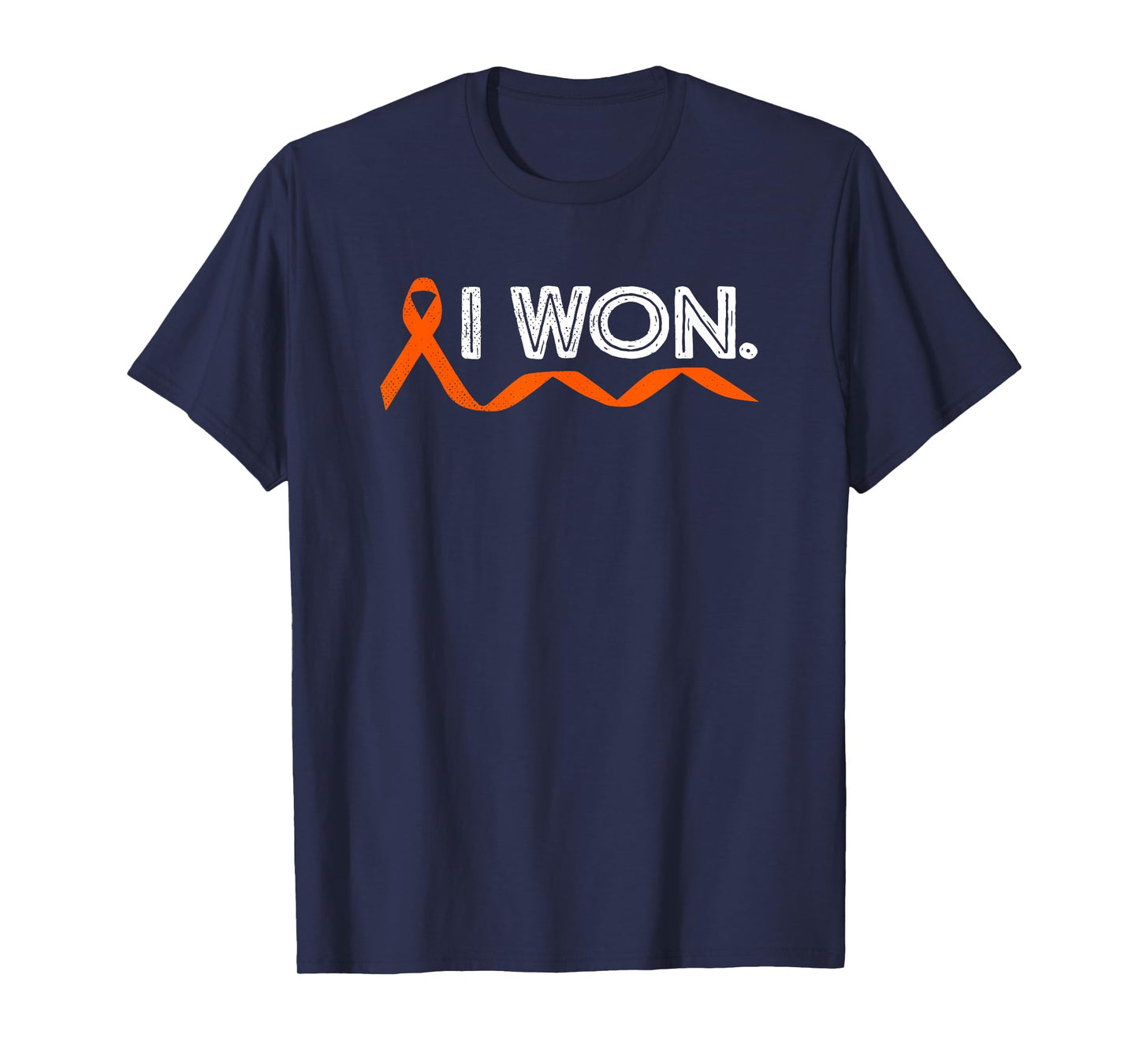 SHIRTSIDE Leukemia Cancer I Won Orange Ribbon Awareness Warriors T-Shirt