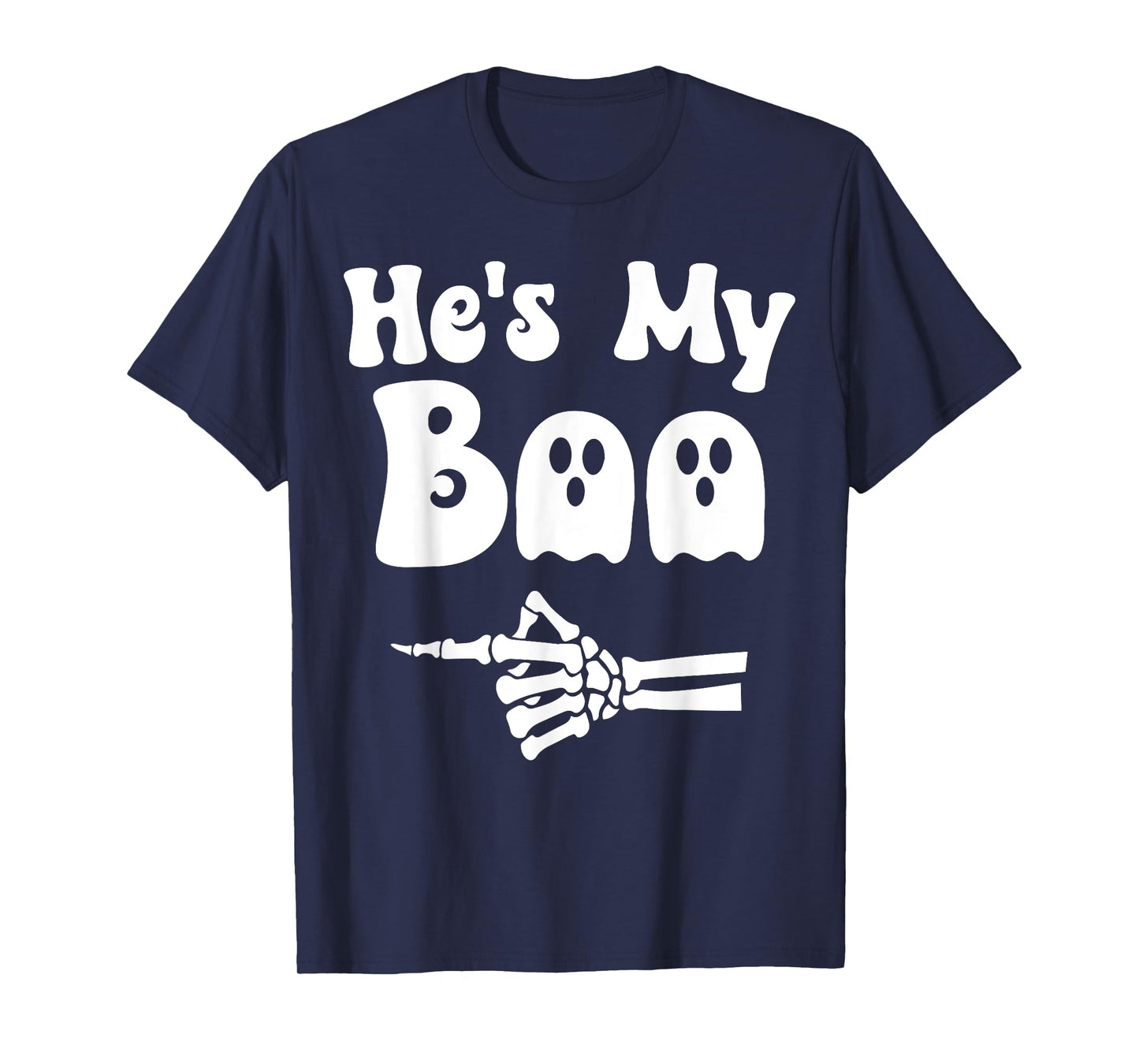He's My Boo Matching Couple Halloween Couples She's My Boo T-Shirt
