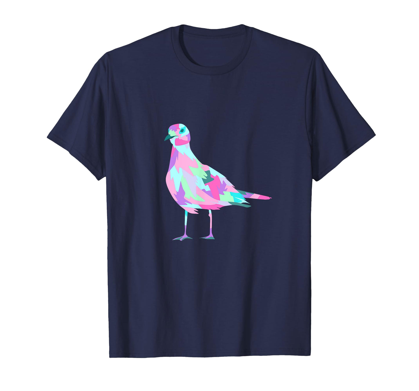 Colorful Pop Art Watercolor Seagull Graphic T-Shirt