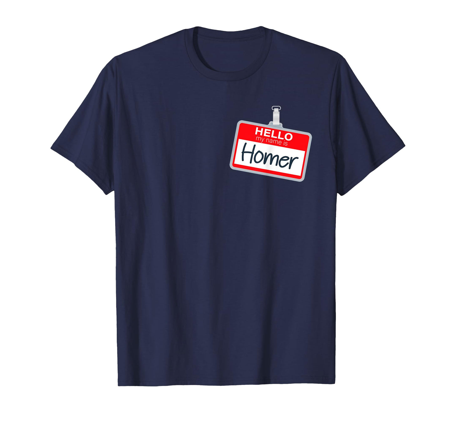Hello My Name Is Homer Lazy Halloween Costume Name Tag T-Shirt