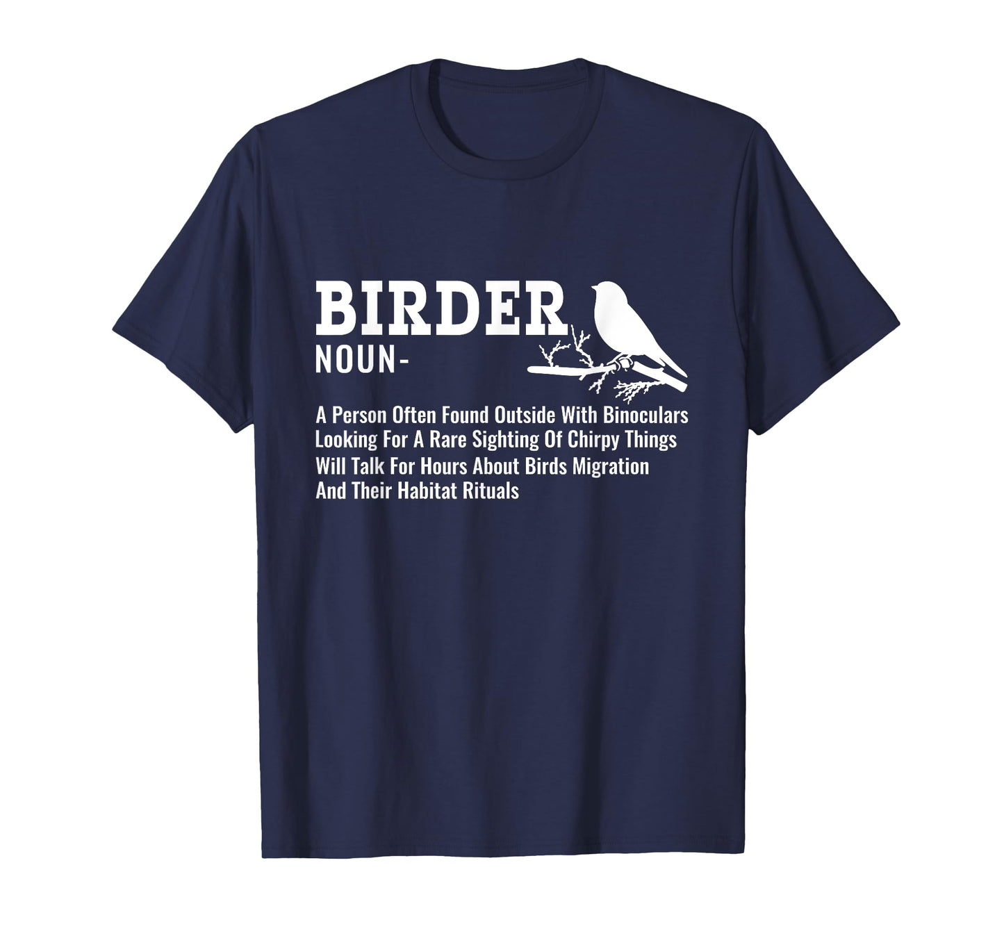 Funny Birder Definition Birding Bird Watching Bird Lover T-Shirt