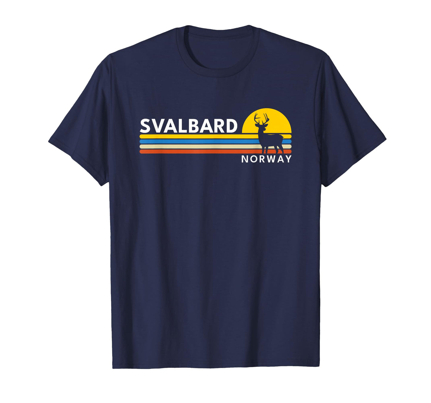 Svalbard Norway Deer Vintage Retro Souvenirs T-Shirt