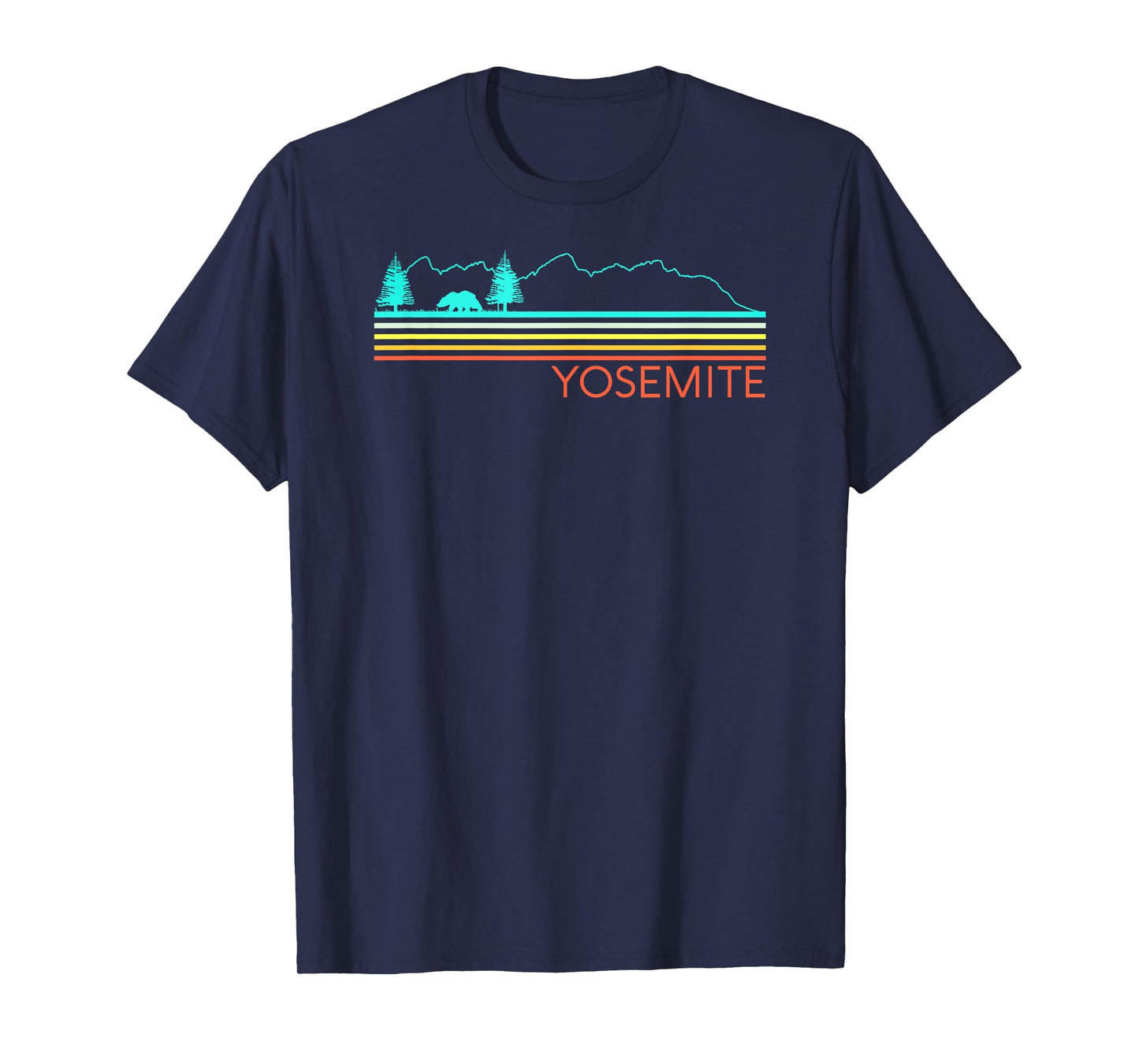Yosemite National Park California Retro Half Dome El Capitan T-Shirt