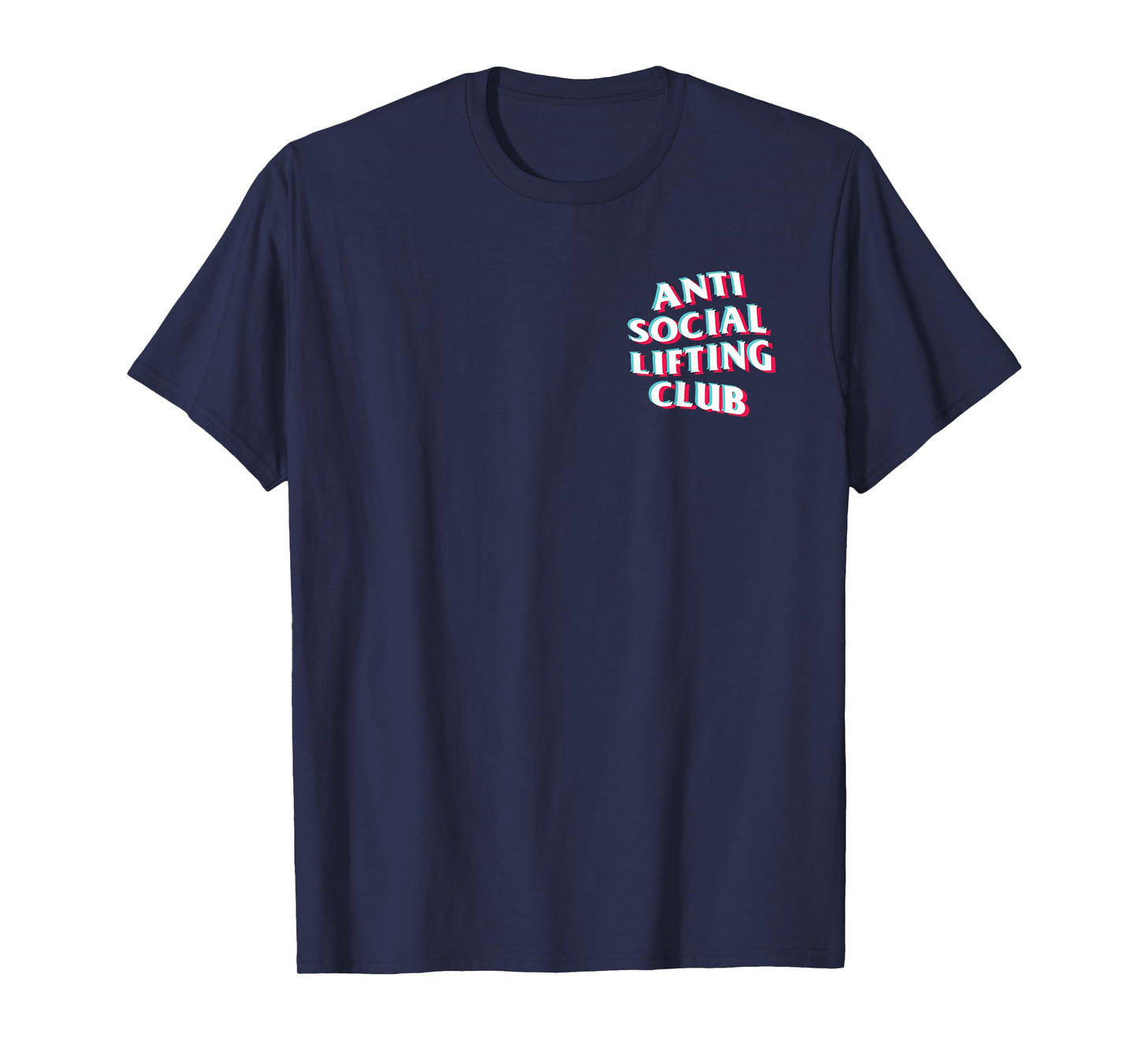 Anti Social Lifting Club: Anaglyph Trippy (Front + Back) T-Shirt