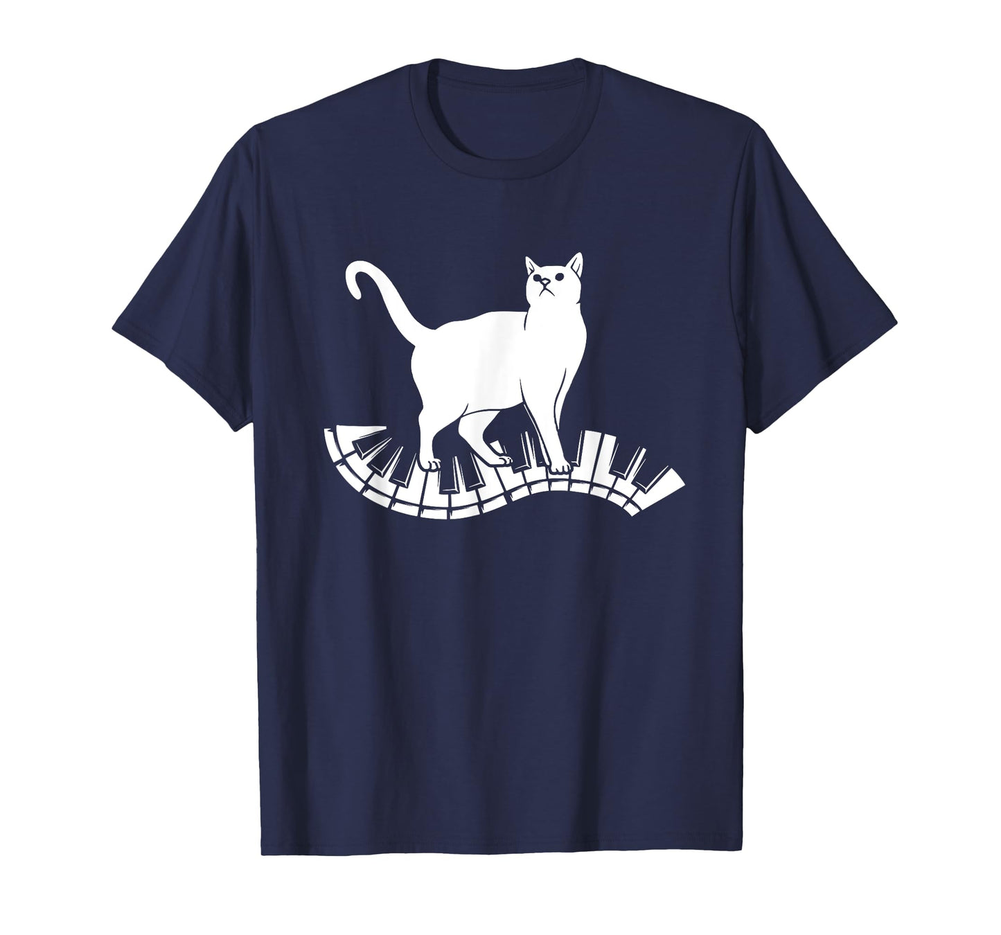 Funny Piano Music Cat Design Men Women Kids Cat Piano Lovers T-Shirt