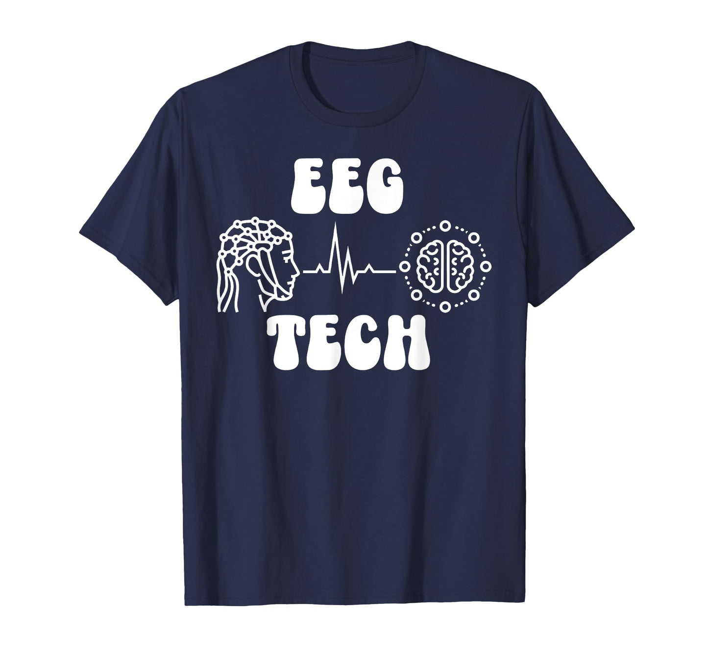 Retro Brain EEG Technician Electroencephalography Healthcare T-Shirt