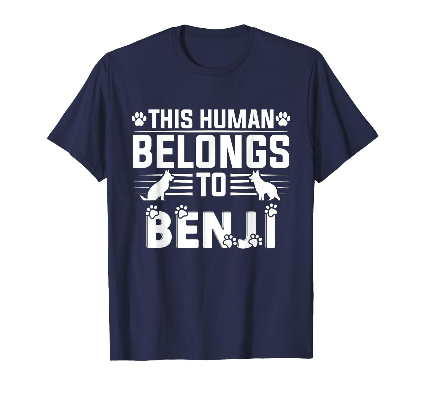 Dog Name Benji Gift Belongs To Pet Dog Benji T-Shirt